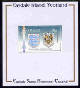 Easdale 1996 Great Sporting Events - Football 19p - Blackpool Club Badge Winners of 1952-53 FA Cup Final mounted on Publicity proof card issued by the Easdale Stamp Promotion Council