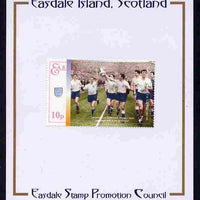 Easdale 1996 Great Sporting Events - Football 10p - Tottenham Hotspur Winners of 1961-62 FA Cup Final mounted on Publicity proof card issued by the Easdale Stamp Promotion Council