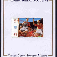 Easdale 1996 Great Sporting Events - Football £2 - Blackpool Winners of 1952-53 FA Cup Final mounted on Publicity proof card issued by the Easdale Stamp Promotion Council