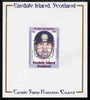 Easdale 2008 Sachin Tendulkar (cricketer) 36p (with helmet - blue border) mounted on Publicity proof card issued by the Easdale Stamp Promotion Council