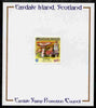 Easdale 1993 40th Anniversary of Coronation overprinted in red on Flora & Fauna perf 26p (Fungi) mounted on Publicity proof card issued by the Easdale Stamp Promotion Council