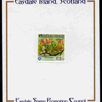 Easdale 1988 Flora & Fauna perf definitive £3.10 (Shrubs) mounted on Publicity proof card issued by the Easdale Stamp Promotion Council