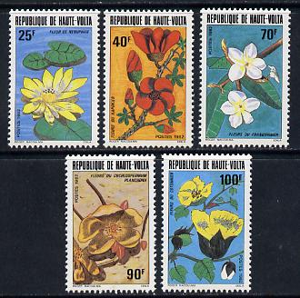 Upper Volta 1982 Flowers set of 5 unmounted mint SG 639-43