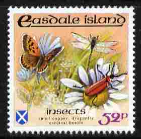 Easdale 1988 Flora & Fauna perf definitive 52p (Butterfly & Insects) unmounted mint