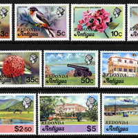 Antigua - Redonda 1979 defintive set of 10 values to $10 overprinted for use in Redonda, unmounted mint