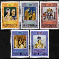 Antigua - Redonda 1978 Coronation 25th Anniversary perf 14 set of 5 overprinted for use in Redonda unmounted mint