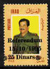 Iraq 1995 Referendum Day 25d on 350f (overprint & surcharge in English) unmounted mint, SG 1993