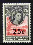 Bechuanaland 1961 Decimal Surcharge 25c on 2s6d (BaoBab Tree & Cattle) unmounted mint SG 165