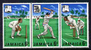 Jamaica 1968 MCC West Indies Cricket Tour strip of 3 unmounted mint SG 267a