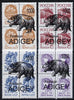 Adigey Republic - Animals opt set of 4 values each design opt'd on block of 4 Russian defs (Total 16 stamps) unmounted mint