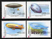 Kyrgyzstan 2011 Development of Airships perf set of 4 unmounted mint