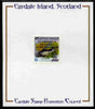 Easdale 1991 65th Birthday of Queen Elizabeth overprinted in black on Flora & Fauna perf definitive 22p on 60p (Lichens) mounted on Publicity proof card issued by the Easdale Stamp Promotion Council