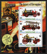 Puntland State of Somalia 2010 History of Fire Engines #1 (with Scout Logo) perf sheetlet containing 3 values unmounted mint