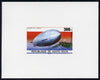 Upper Volta 1976 Zeppelin Airships 300f imperf deluxe proof sheet in issued colours on thin card