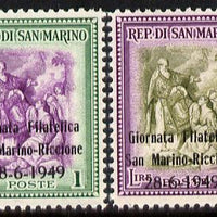 San Marino 1949 Stamp Day set of 2 unmounted mint SG 388-89