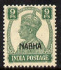 Indian States - Nabha 1941-45 KG6 9p green unmounted mint SG 107