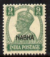 Indian States - Nabha 1941-45 KG6 9p green unmounted mint SG 107