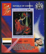 Cabinda Province 2011 Tribute to Yuri Gagarin - Paintings #02 imperf souvenir sheet,unmounted mint