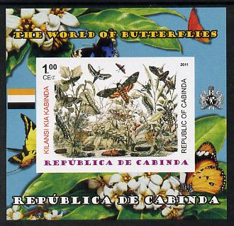Cabinda Province 2011 The World of Butterflies #1 imperf souvenir sheet,unmounted mint
