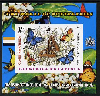 Cabinda Province 2011 The World of Butterflies #2 imperf souvenir sheet,unmounted mint