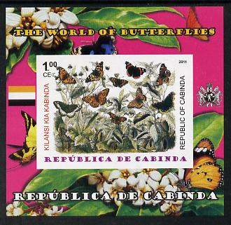 Cabinda Province 2011 The World of Butterflies #3 imperf souvenir sheet,unmounted mint