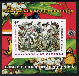 Cabinda Province 2011 The World of Butterflies #4 imperf souvenir sheet,unmounted mint