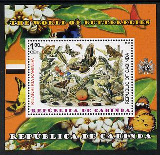 Cabinda Province 2011 The World of Butterflies #5 perf souvenir sheet,unmounted mint