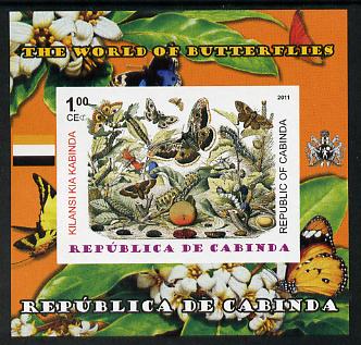 Cabinda Province 2011 The World of Butterflies #5 imperf souvenir sheet,unmounted mint