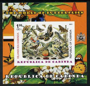 Cabinda Province 2011 The World of Butterflies #5 imperf souvenir sheet,unmounted mint
