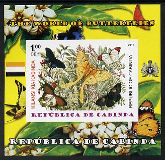 Cabinda Province 2011 The World of Butterflies #7 imperf souvenir sheet,unmounted mint