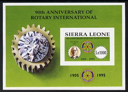 Sierra Leone 1995 90th Anniversary of Rotary International imperf m/sheet unmounted mint, as SG MS 2334