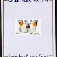 Easdale 1996 Butterflies - 20p Orange-Tip mounted on Publicity proof card issued by the Easdale Stamp Promotion Council