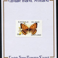 Easdale 1996 Butterflies - 26p Small Copper mounted on Publicity proof card issued by the Easdale Stamp Promotion Council