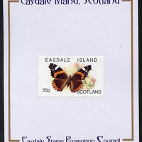 Easdale 1996 Butterflies - 35p Red Admiral mounted on Publicity proof card issued by the Easdale Stamp Promotion Council