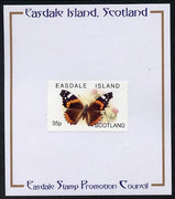 Easdale 1996 Butterflies - 35p Red Admiral mounted on Publicity proof card issued by the Easdale Stamp Promotion Council