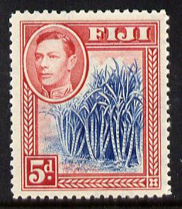 Fiji 1938-55 KG6 5d blue & scarlet unmounted mint SG 258