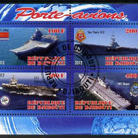 Djibouti 2012 Aircraft Carriers #3 perf sheetlet containing 4 values fine cto used