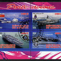 Djibouti 2012 Aircraft Carriers #4 perf sheetlet containing 4 values fine cto used