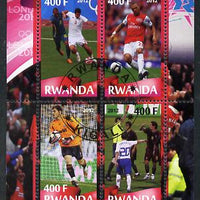 Rwanda 2012 London Olympic Games - Football perf sheetlet containing 4 values fine cto used