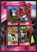 Rwanda 2012 London Olympic Games - Football perf sheetlet containing 4 values fine cto used