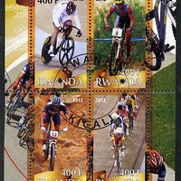 Rwanda 2012 London Olympic Games - Cycling perf sheetlet containing 4 values fine cto used