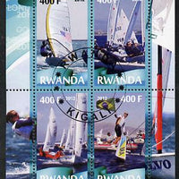 Rwanda 2012 London Olympic Games - Sailing perf sheetlet containing 4 values fine cto used