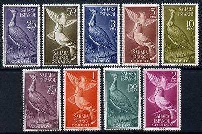 Spanish Sahara 1959 Birds set of 9 unmounted mint SG 157-65