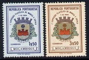 Mozambique 1954 First Philatelic Exhibition perf set of 2 unmounted mint SG 504-5