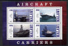 Malawi 2012 Aircraft Carriers #4 perf sheetlet containing 4 values unmounted mint