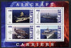 Malawi 2012 Aircraft Carriers #5 perf sheetlet containing 4 values unmounted mint