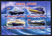 Chad 2012 Aircraft Carriers #5 perf sheetlet containing 4 values unmounted mint