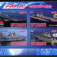Djibouti 2012 Aircraft Carriers #5 perf sheetlet containing 4 values unmounted mint