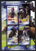 Rwanda 2012 London Olympic Games - Equestrian perf sheetlet containing 4 values unmounted mint