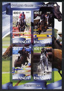 Rwanda 2012 London Olympic Games - Equestrian imperf sheetlet containing 4 values unmounted mint